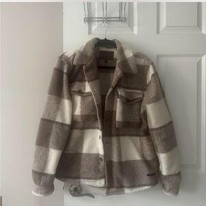 Society Brown and Cream Plaid Jacket
